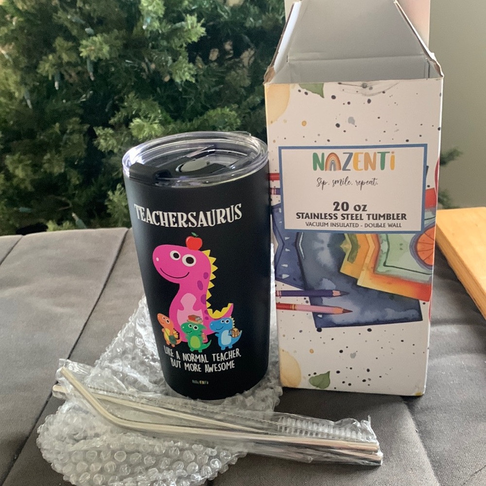 NWT Nazenti 20 oz. Stainless Steel Teacher Tumbler